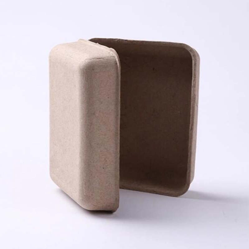 Fashion Attractive Design Recycled Paper Pulp Molded Natural Cosmetic Paper Box Packaging For Cosmetic