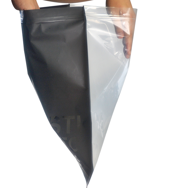Custom Printed Biodegradable Recycled Package Bag Black Matte Frosted Zipper Ziplock Plastic Packaging Bags For Clothing Garment