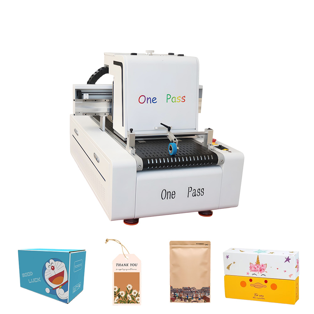 New OnePass XP600 High-speed Digital Printing Machine For Card Printer Kraft Paper Handbag Airplane Box Paper Cup Food Bag