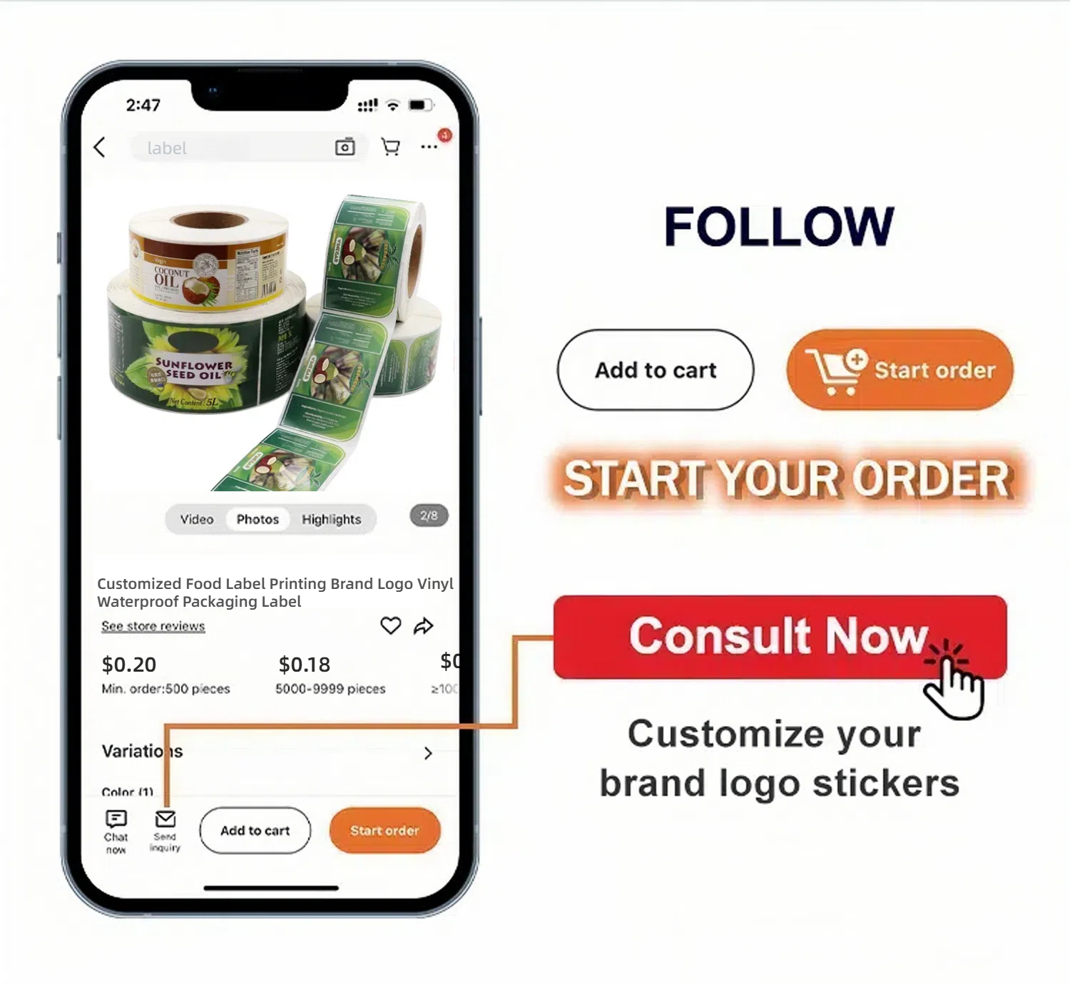 High quality adhesive tags