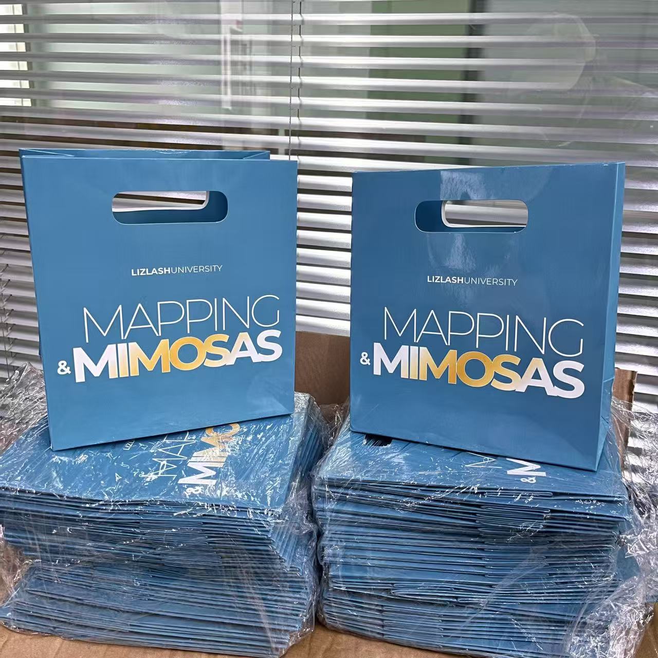 Customized Logo Printed Cardboard Packaging Bags Cardboard Paper Bags With Handle Paper Clothing Packaging Gift