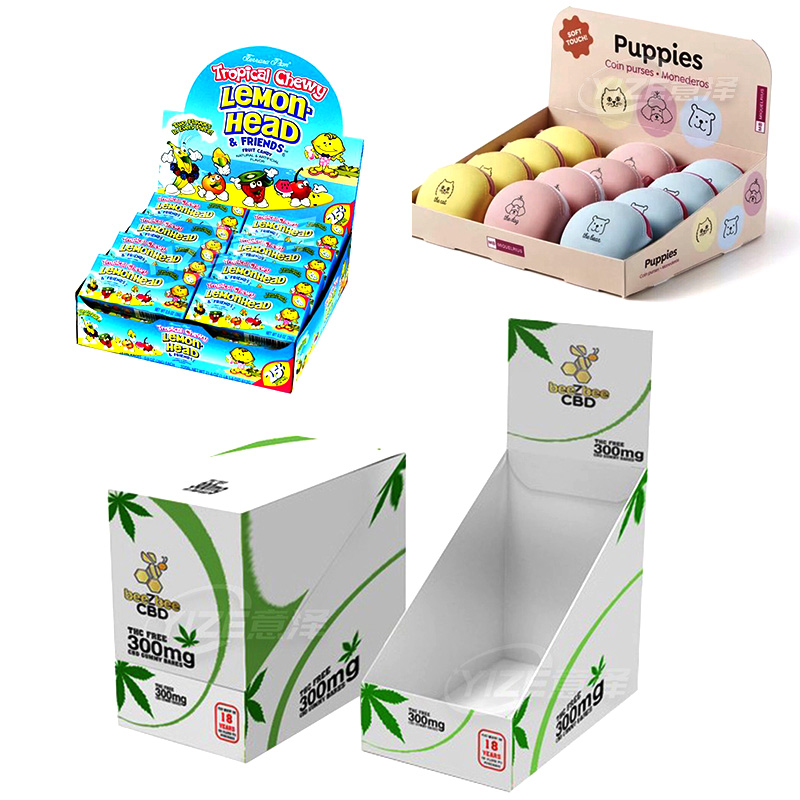 Custom Retail Paper Shelf Ready Display Packaging Box Merchandising POS Cardboard Corrugated Tear Away Display Box