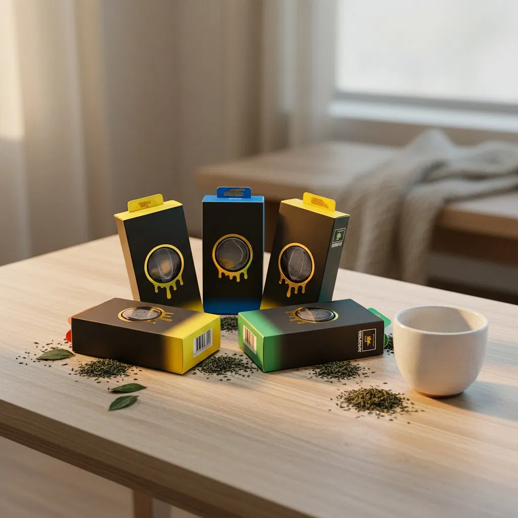 Muha 2g Disposable Custom Structure Paper Folding Packaging Carton