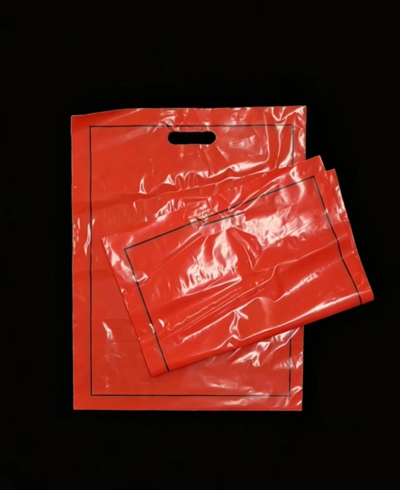 Black Matte CPE Zipper Bag Custom Signature Print Opaque Luxury Women Apparel Packaging Pouch