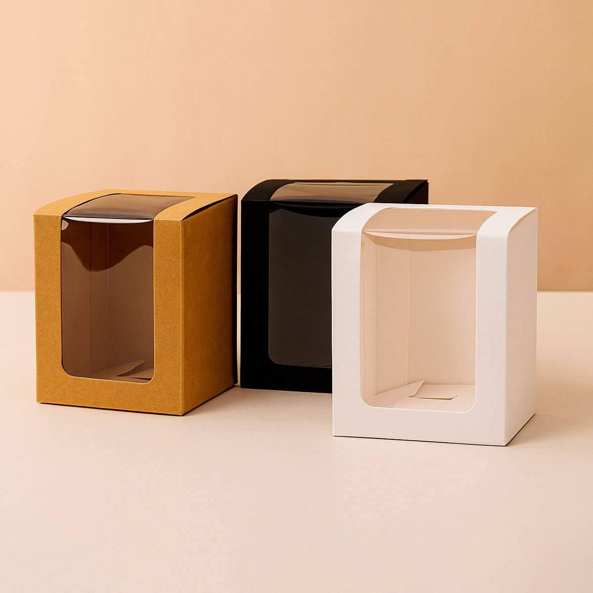 Wholesale Window-opening Packaging Transparent Packaging Boxes Kraft Paper Boxes and Gift Boxes
