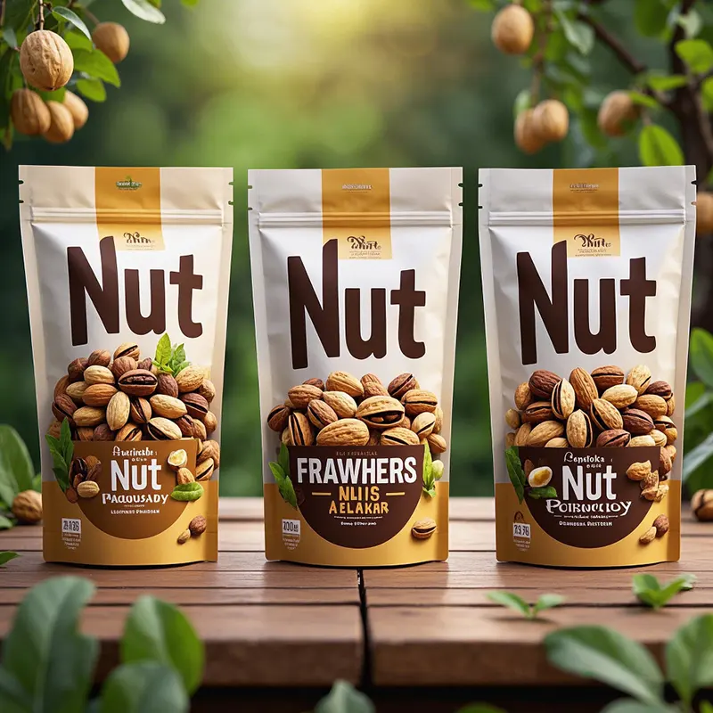 Custom Printed Resealable Plastic Aluminum Foil Zipper Dry Food Snack Nuts Packaging Stand Up Pouch For Food Ziplock Mylar Bags