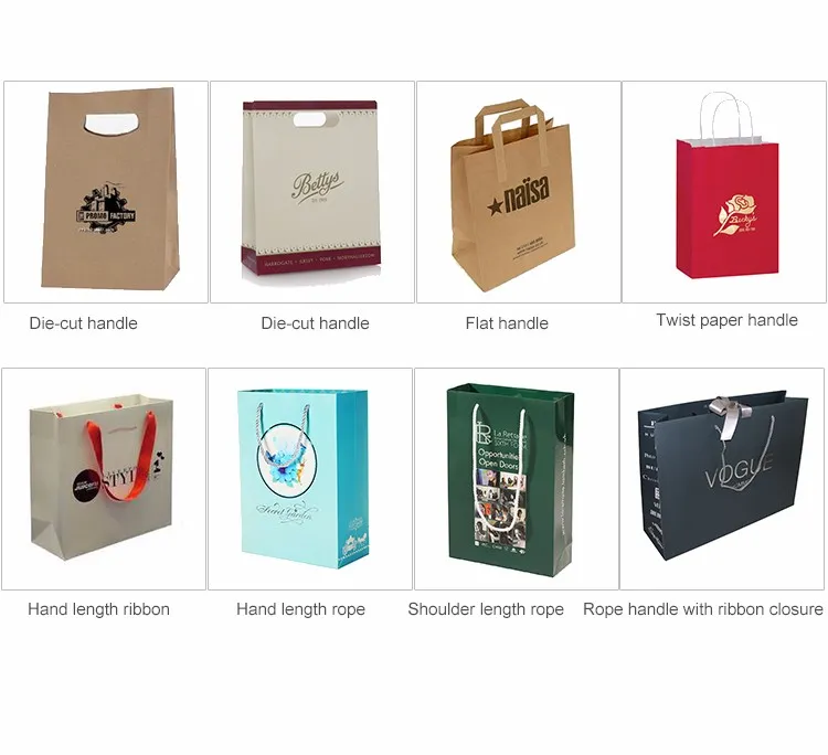 OEM Custom Printed Paper Shopping Bags Gift Packaging Bags Printing