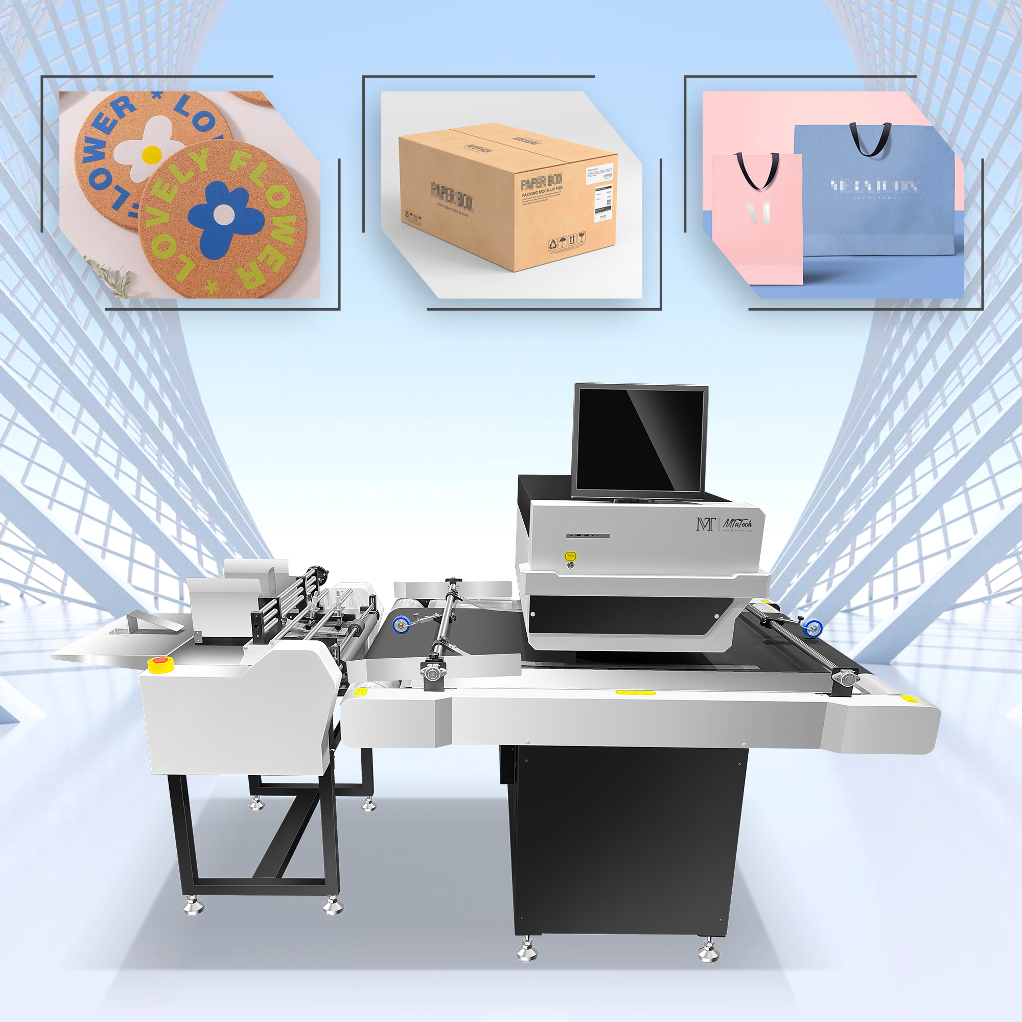 MTuTech Professional Digital Single Pass Printer for Cardboard Corrugated Packaging Printing