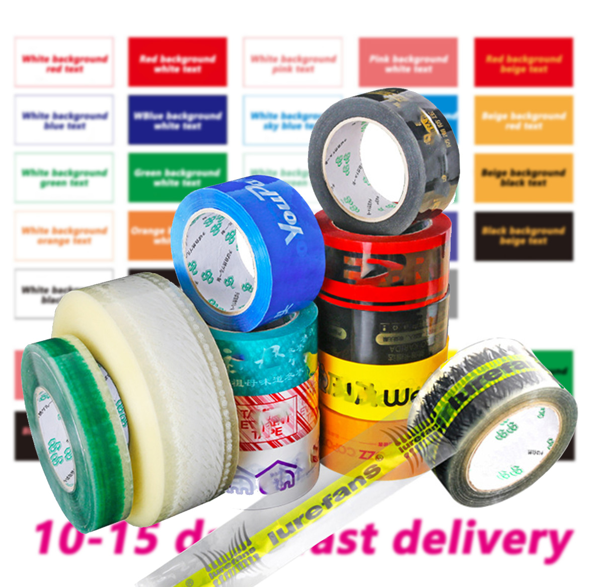 Custom Printed Packing Tape With Logo, Personalized Branded Adhesive Tape For Shipping &amp; Packaging