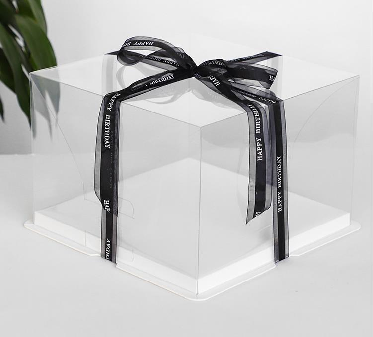 PET/PVC/PP Plastic Promotional Gift Packaging Disposable Food Container for Cake