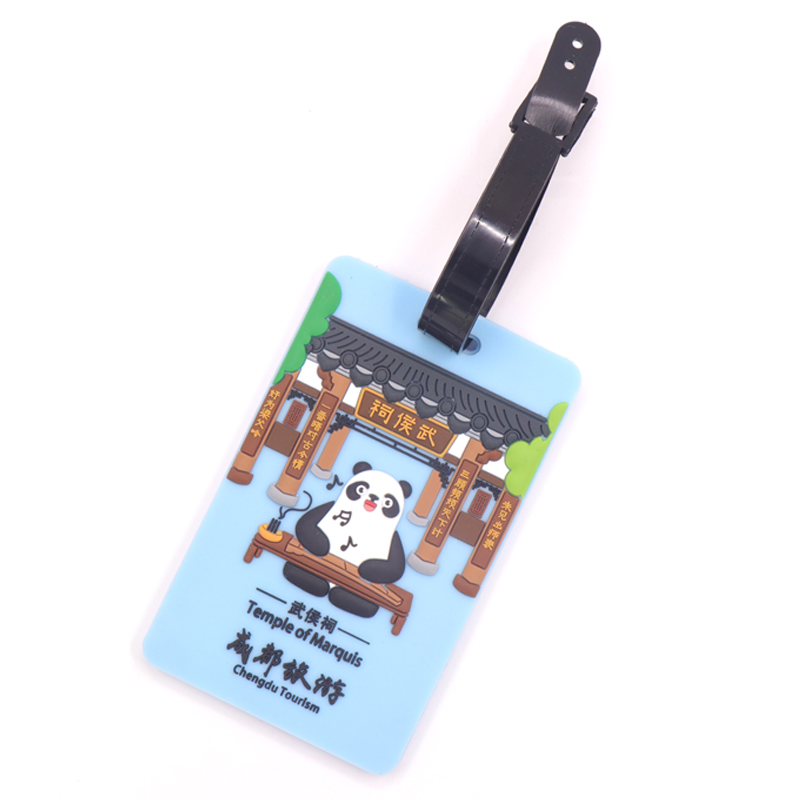 Factory Custom Made 3D PVC Promotional Gift Manufacturer Customized Soft Plastic Baggage Case Label Promotion Present Bespoke Rubber Company Logo Luggage Tag
