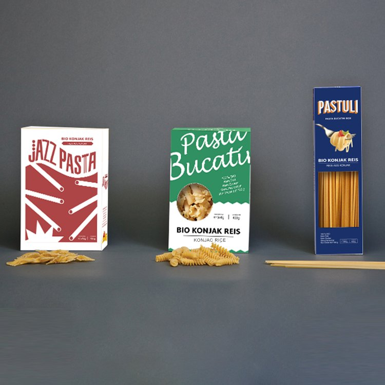 Bdl Custom Design Printed Sustainable Dry Ready Pasta and Noddles Bucatini Paper Packaging Auto Lock Bottom Box with Cut Window