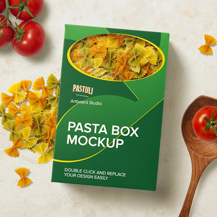 Bdl Custom Design Printed Sustainable Dry Ready Pasta and Noddles Bucatini Paper Packaging Auto Lock Bottom Box with Cut Window