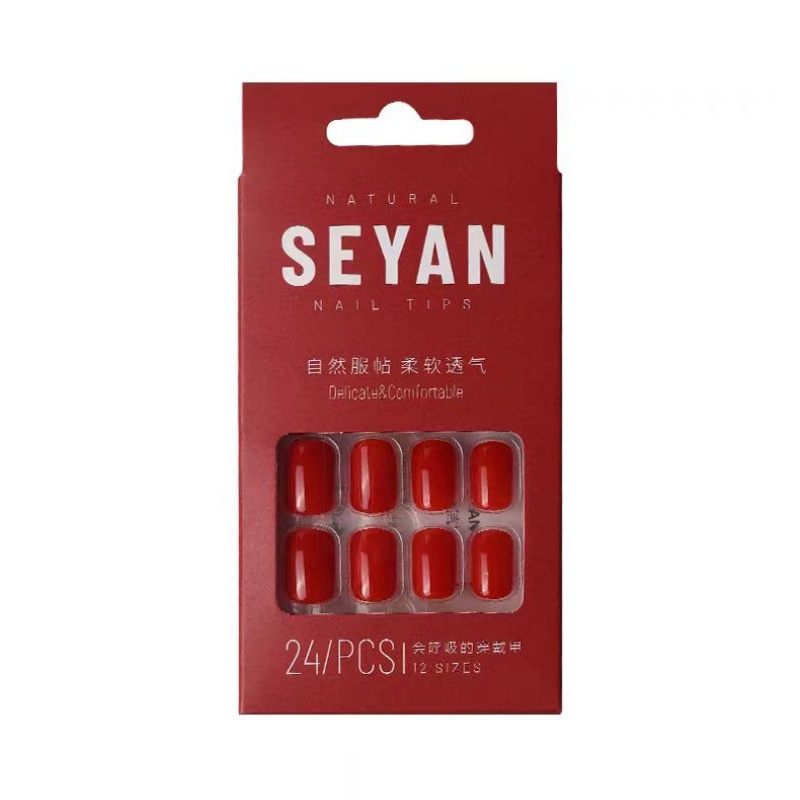 Custom Logo Empty Nails Paper Box Printed E-commerce Clear Window Paper Luxury Press on Nail Packaging Box