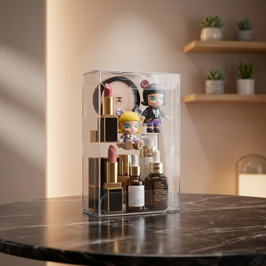 Custom Logo Printed Clear PET Plastic Folding Box Transparent Gift Packaging Retail Display Case With Euro Hanging Hole