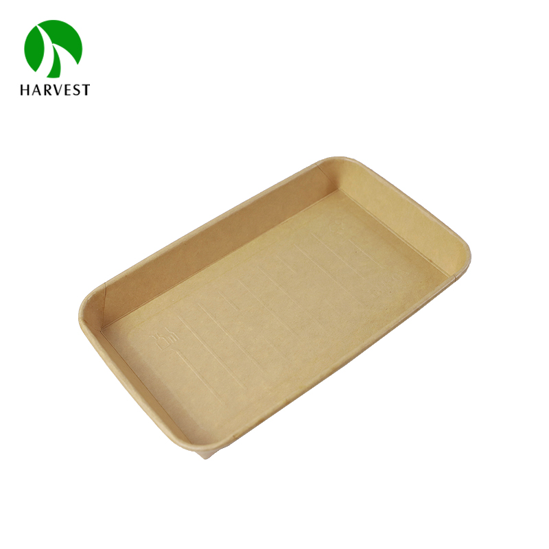 Eco Disposable Takeaway Natural Kraft Packaging Catering Paper Box for Food Packaging