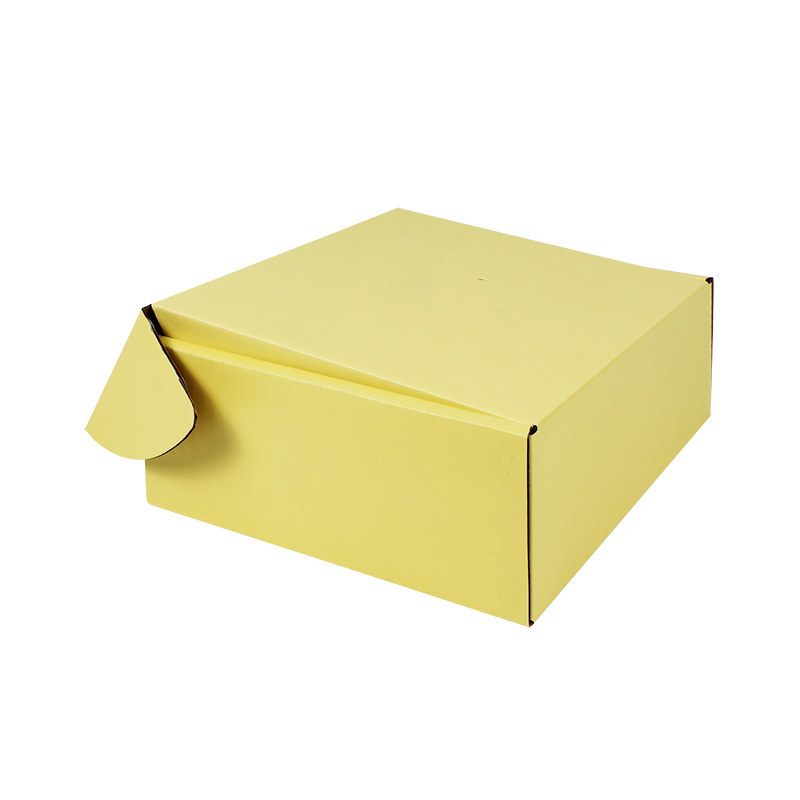 Custom Logo Printed Mailer Box Yellow Corrugated Cardboard Shipping Boxes Eco Friendly Paper Packaging for Small Business Gift
