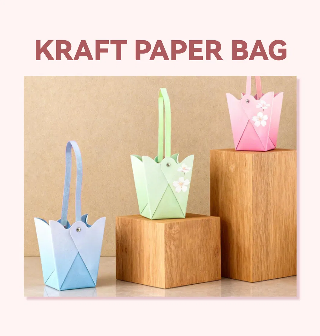 Custom Printed Flower Handbags - Eco-Friendly Promotional Gift & Retail Packaging