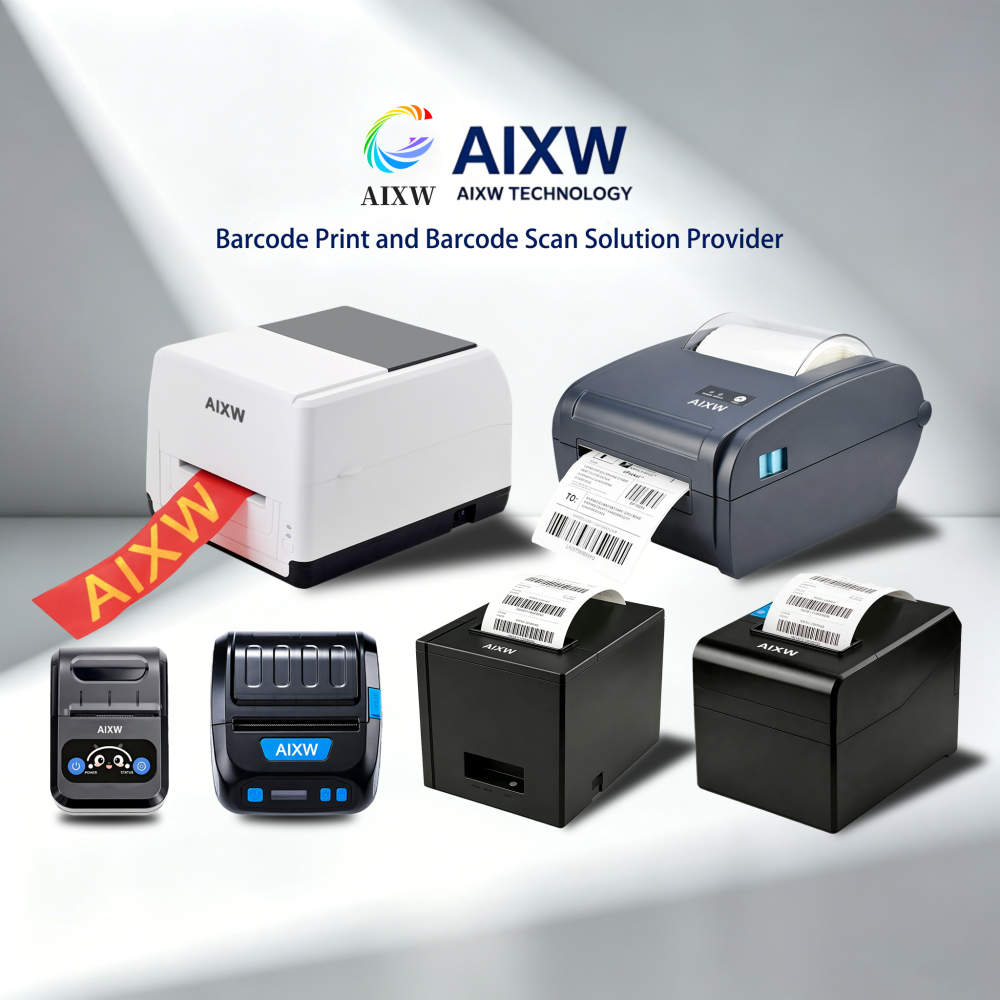 AIXW Popular 110mm Thermal Barcode Sticker Label Printer 4 Inch WIFI Thermal Paper Printer for Warehouse Express Use