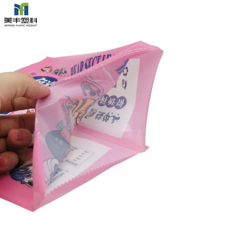 Customized Printed Logo Sustainable Recycled Plastic Seafood Fish Ball Bag Packaging for Freezer