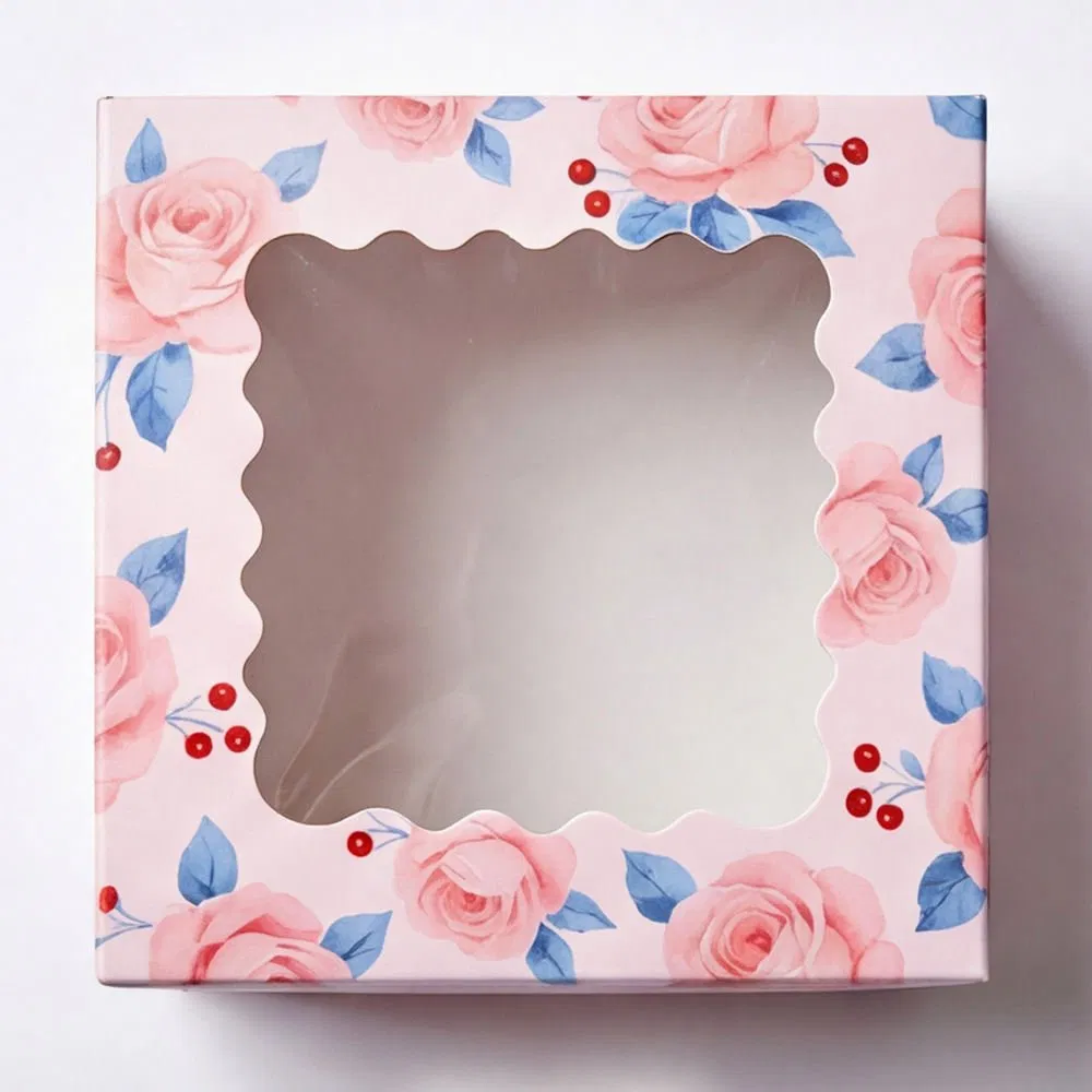 Low MOQ Custom Cardboard Window Box Printing for Cosmetic Packaging