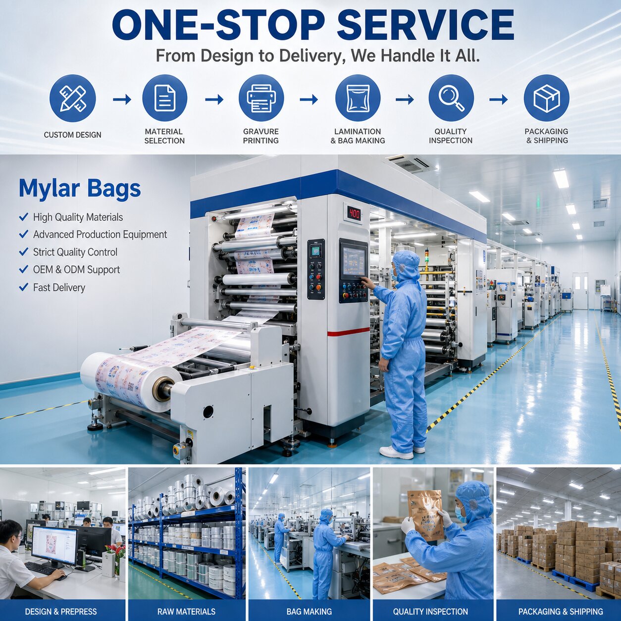 Custom Printed Smell Proof Mylar Bags Wholesale Heat Sealable Aluminum Foil Food Storage Stand up Pouch Ziplock