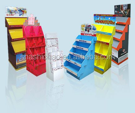 Custom Eco-friendly Supermarket PDQ Display Cardboard Box Custom Color Logo for Counter Top POS Retail Store Shopping Showcase