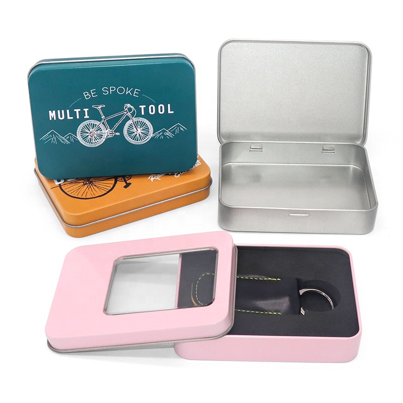 Custom Printed Tin Box Packaging Square Metal Chocolate Tin Box Tea Box Gift Box