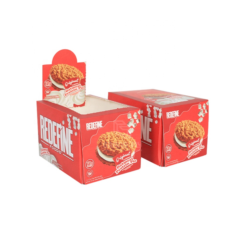 Custom Cardboard PDQ Display Box for Chocolate &amp; Candy Shelf Ready Tear Away Display Retail Packaging Box for Power Bars