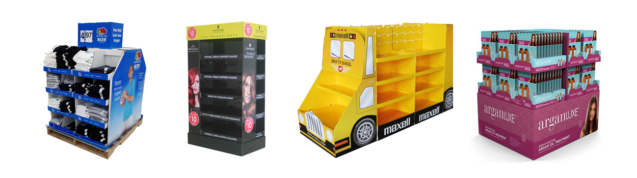 Point of Sale Corrugated Paper Cardboard Tabletop Display Stand Box