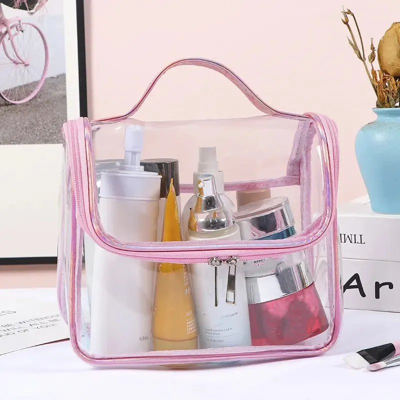 Clear PVC TPU Customizable Large Capacity Makeup Bag - Inside Space