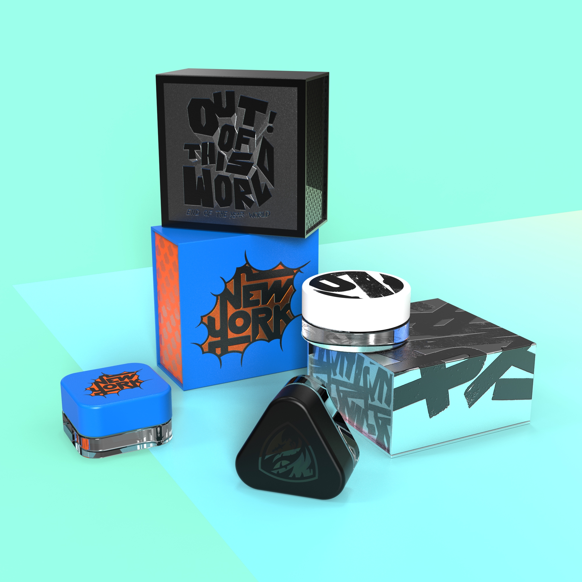 Multi Size Custom Flip Lid Top Gift Packaging Box Brand Printing Concentrate Glass Jar Paper Packaging Box