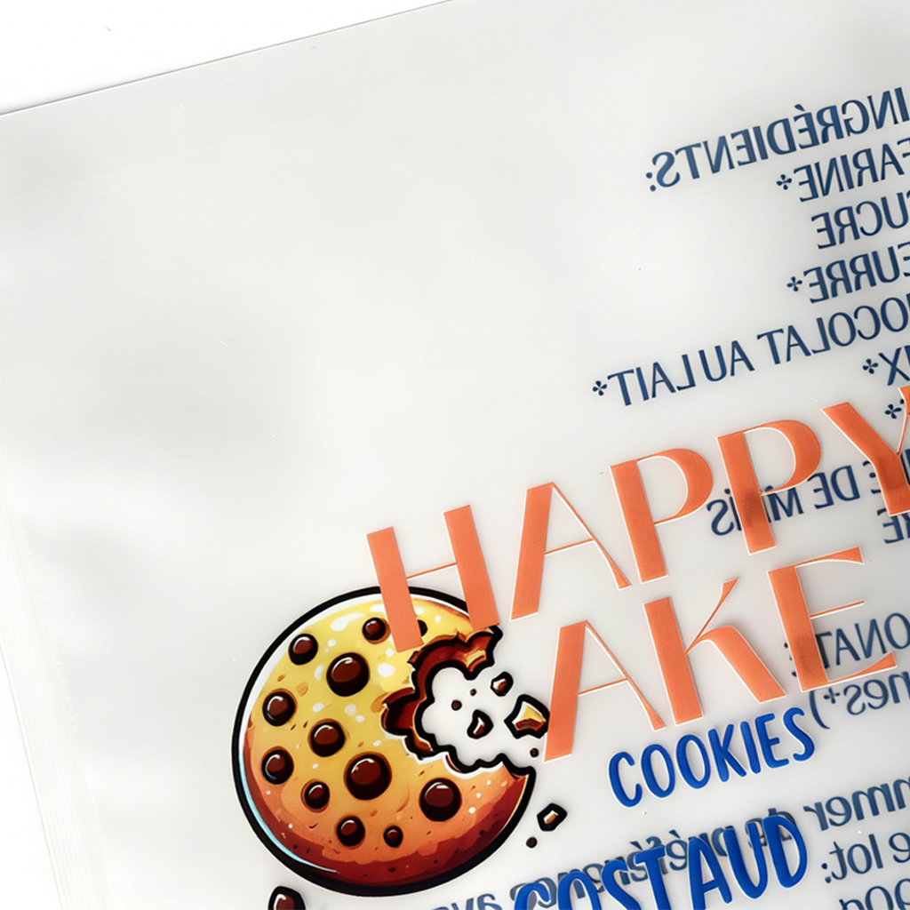 Custom Cookie Packaging Set: Mylar Bags and Cardboard Boxes with Window, Food Grade Smell Proof Stand up Pouch Bakery Box