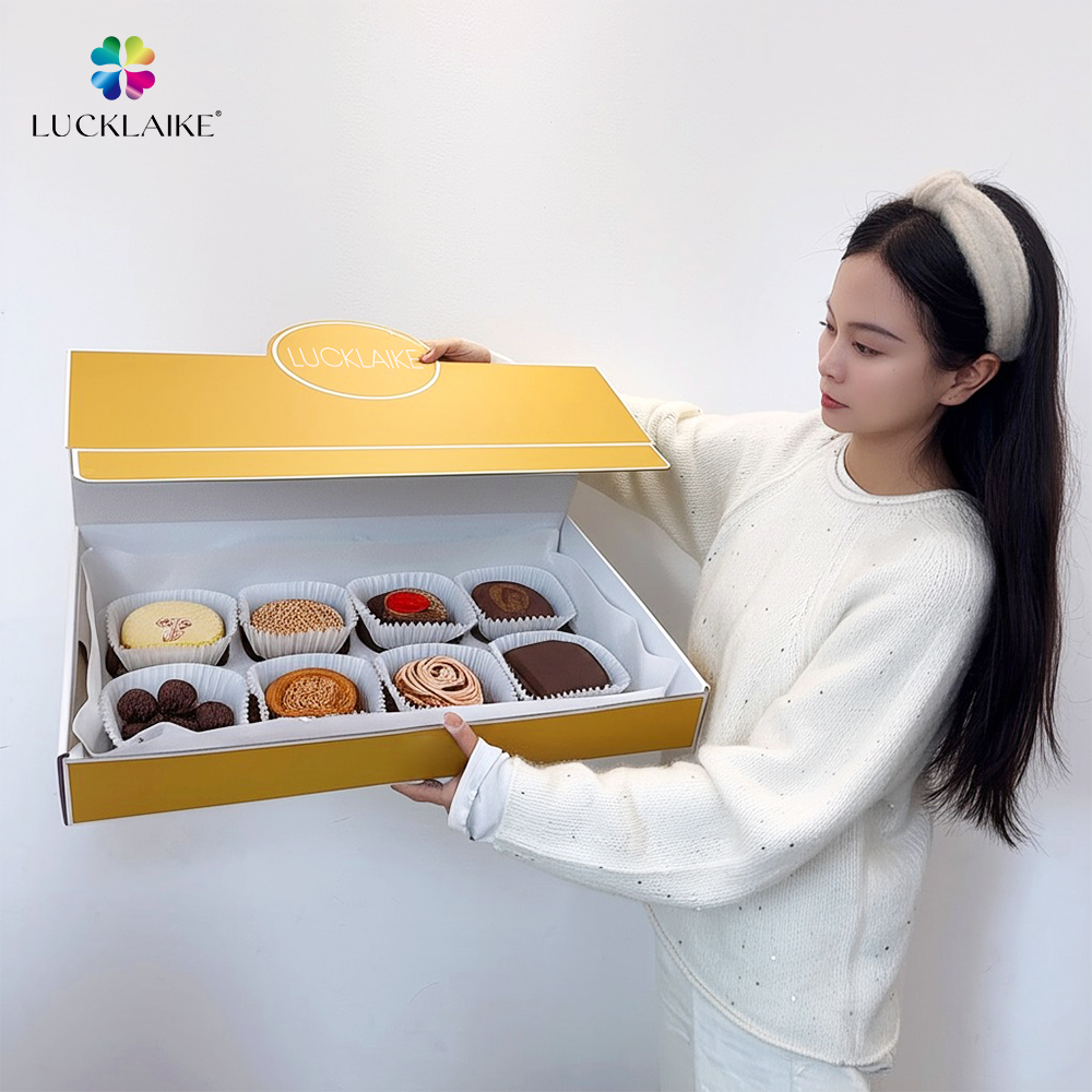 Customized Sweet Pastry Supermarket Countertop Point of Sale Counter Cupcake Box Packaging PDQ Display Paper Box for Dessert