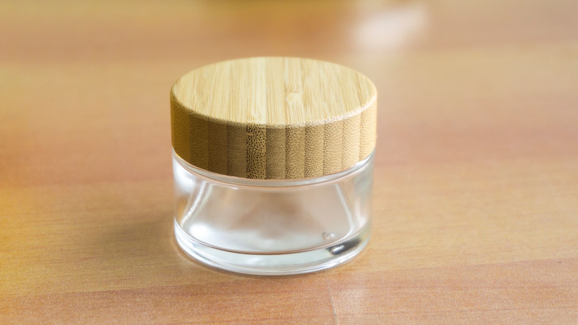 5g 15g 30g 50g 100g 200g Cosmetic Bamboo Lid Glass Jar, 50g Face Cream Frost Glass Jar With Bamboo Lid