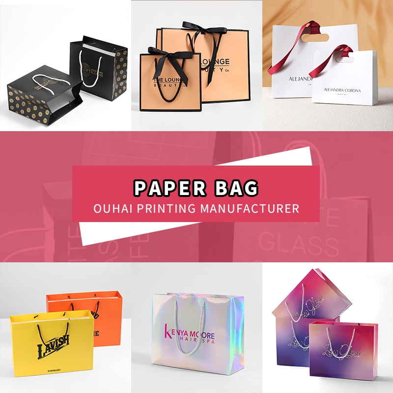 Bulk Custom Recycled Printed Marbling Paper Gift Bags Wholesale Personalized Paper Bags Solutions with Twisted Handle and Ribbon