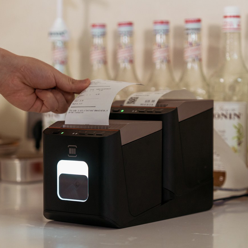 Sunmi 80MM NT320 Inkless Label Printer Machine with 2D Barcode Scanner for Small Business Home Restaurant Thermal Printer