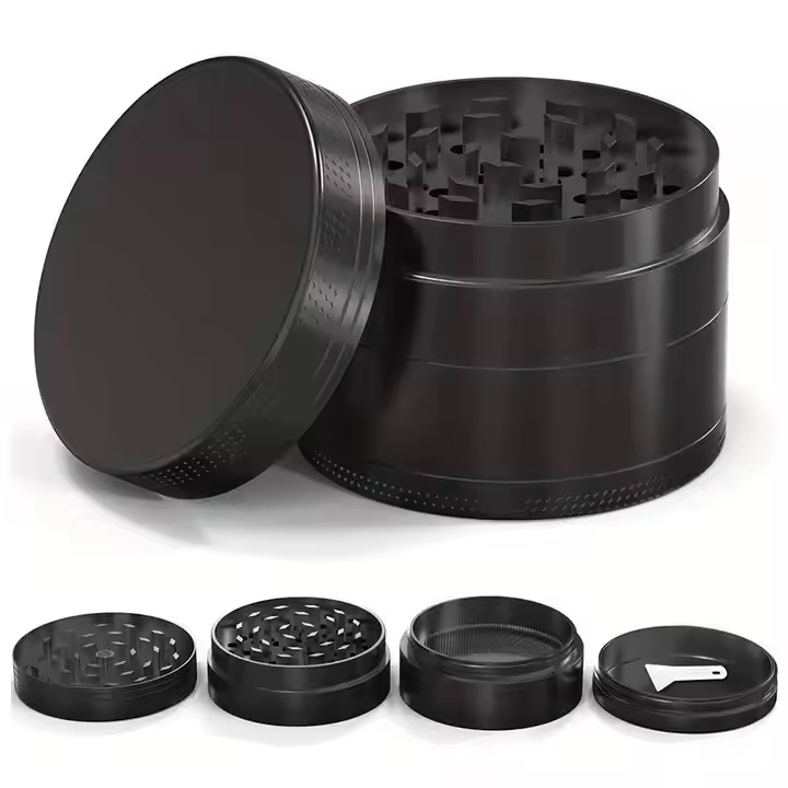 Hot Selling Product Custom Logo 4 Parts Four Layers Tobacco Herb Dry Flower Grinder Customized Design Printing Printed Grinders