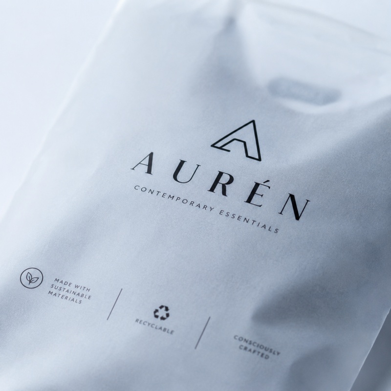 Biodegradable Glassine Paper Clothing Bags Custom Logo Printed Eco Friendly Recyclable Packaging Pouches for Fashion Brand