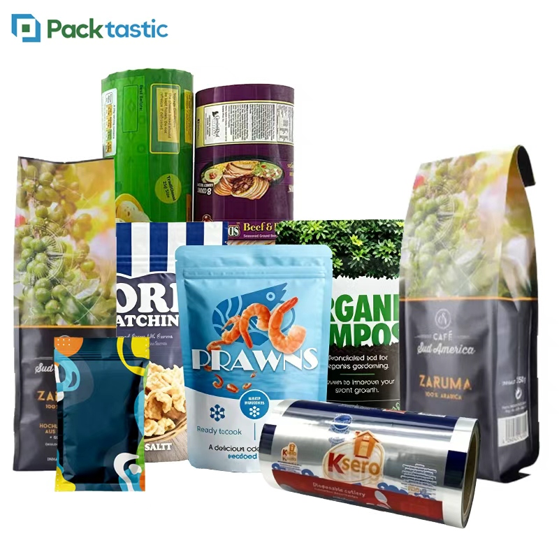 Packtastic Custom Printed Mylar Bags Stand up Pouch Food Grade Smell Proof Zipper Bags with Logo for Coffee Packaging Factory