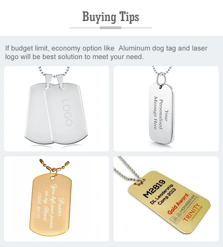 Custom Stainless Steel Name ID Metal Iron Stamped Printing USA Country Flag Logo Camouflage Dog Tag with Chain