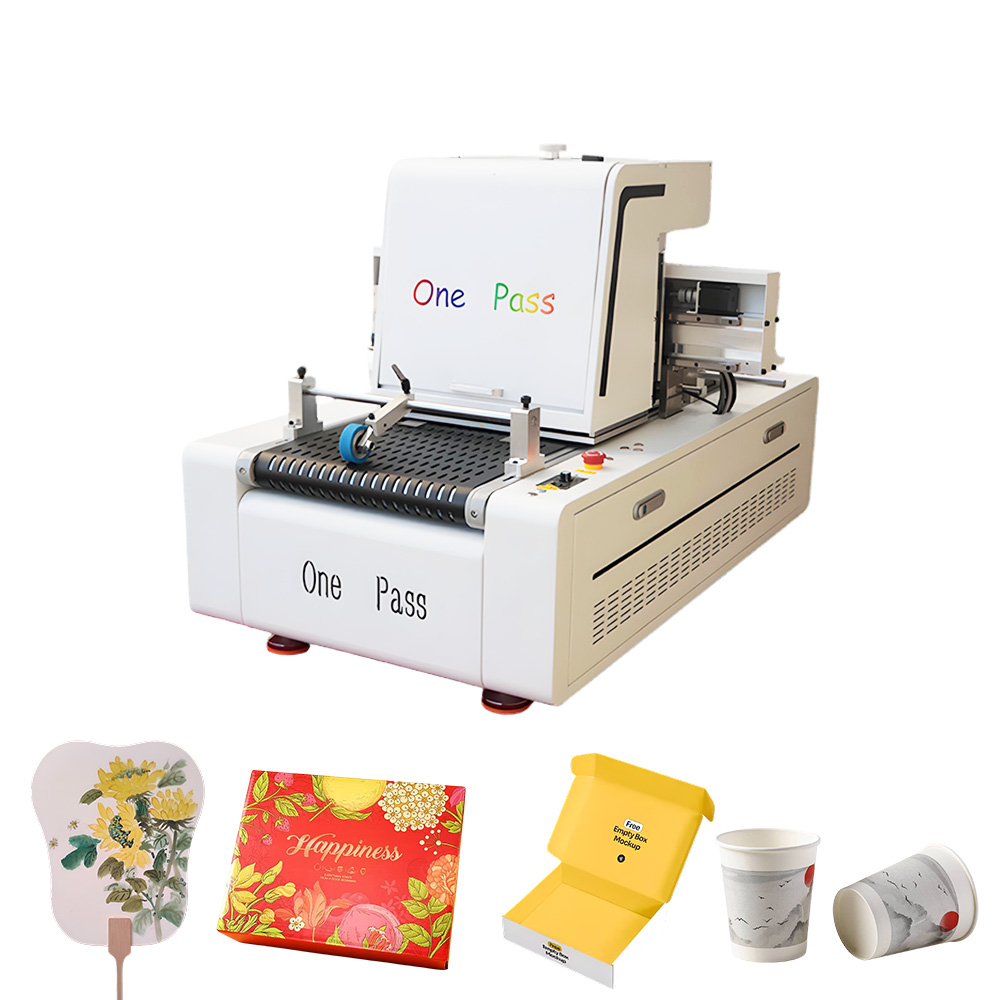 New OnePass XP600 High-speed Digital Printing Machine For Card Printer Kraft Paper Handbag Airplane Box Paper Cup Food Bag