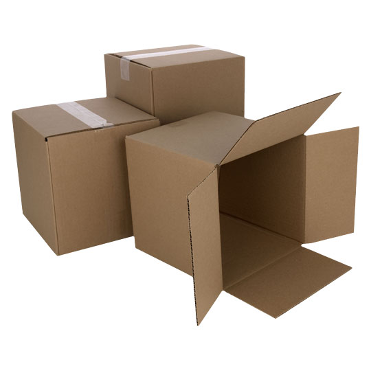 Basic Corrugated Cardboard Shipping Mailing Box With Customized Printed Logo for Packing, Moving and Storage