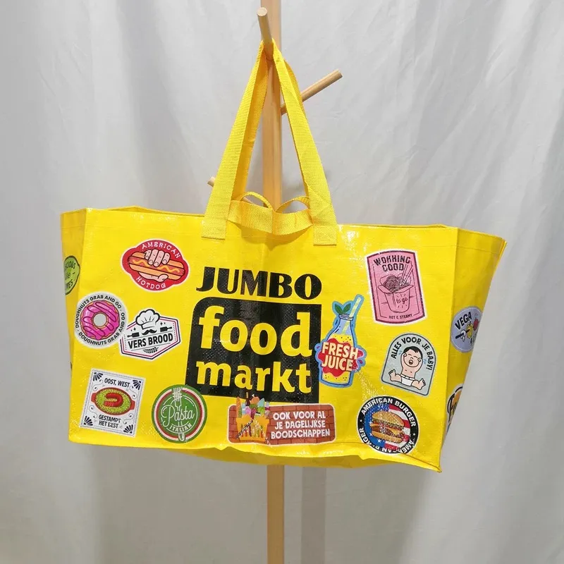 Promotional Recyclable Customized BOPP Laminated PP Woven Shopping Bags