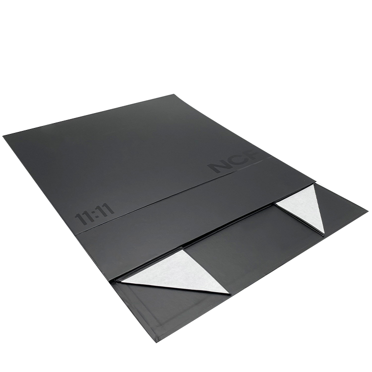 Custom Extra Large Magnetic Folding Gift Packaging Box Matte Black Rigid Paper Matt Lamination Recyclable Wedding Dresses