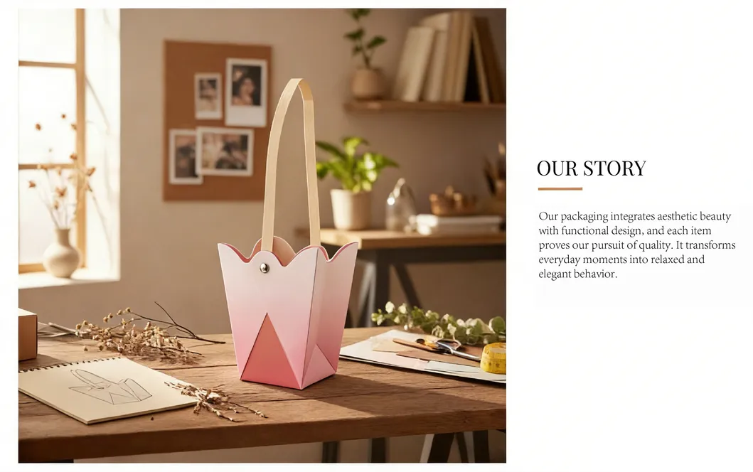 Custom Printed Flower Handbags - Eco-Friendly Promotional Gift & Retail Packaging