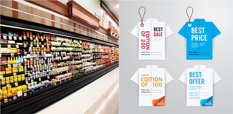 Supermarket Label & Garment tag