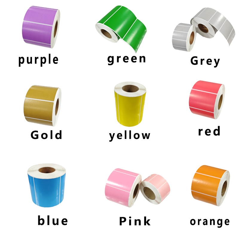 Pastel Pink Purple Thermal Label Paper Clear Printing Self-Adhesive for Supermarket Convenience Store Price Tags Promotional Rack Labels