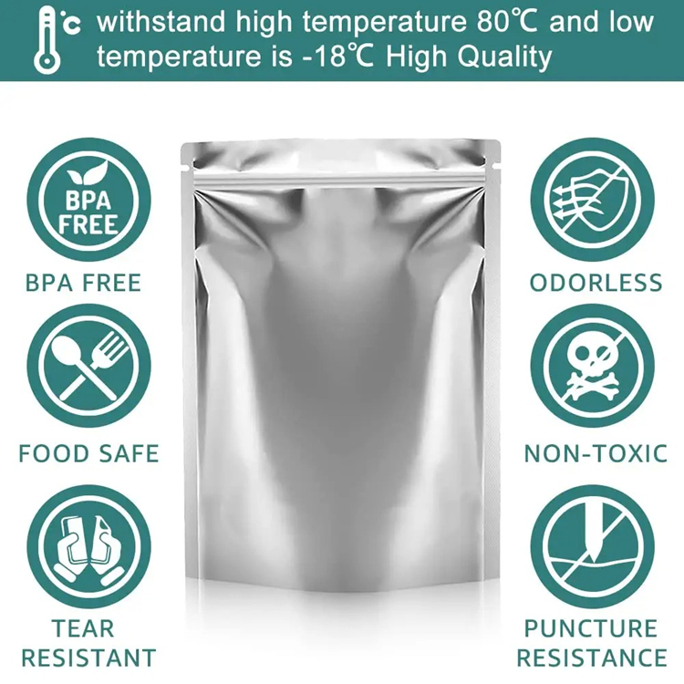 Custom Printing Stand up Pouch Plastic Sauce Food Packaging Bag High Temperature Cooking Bag Resisting Sterilizer Retort Pouch