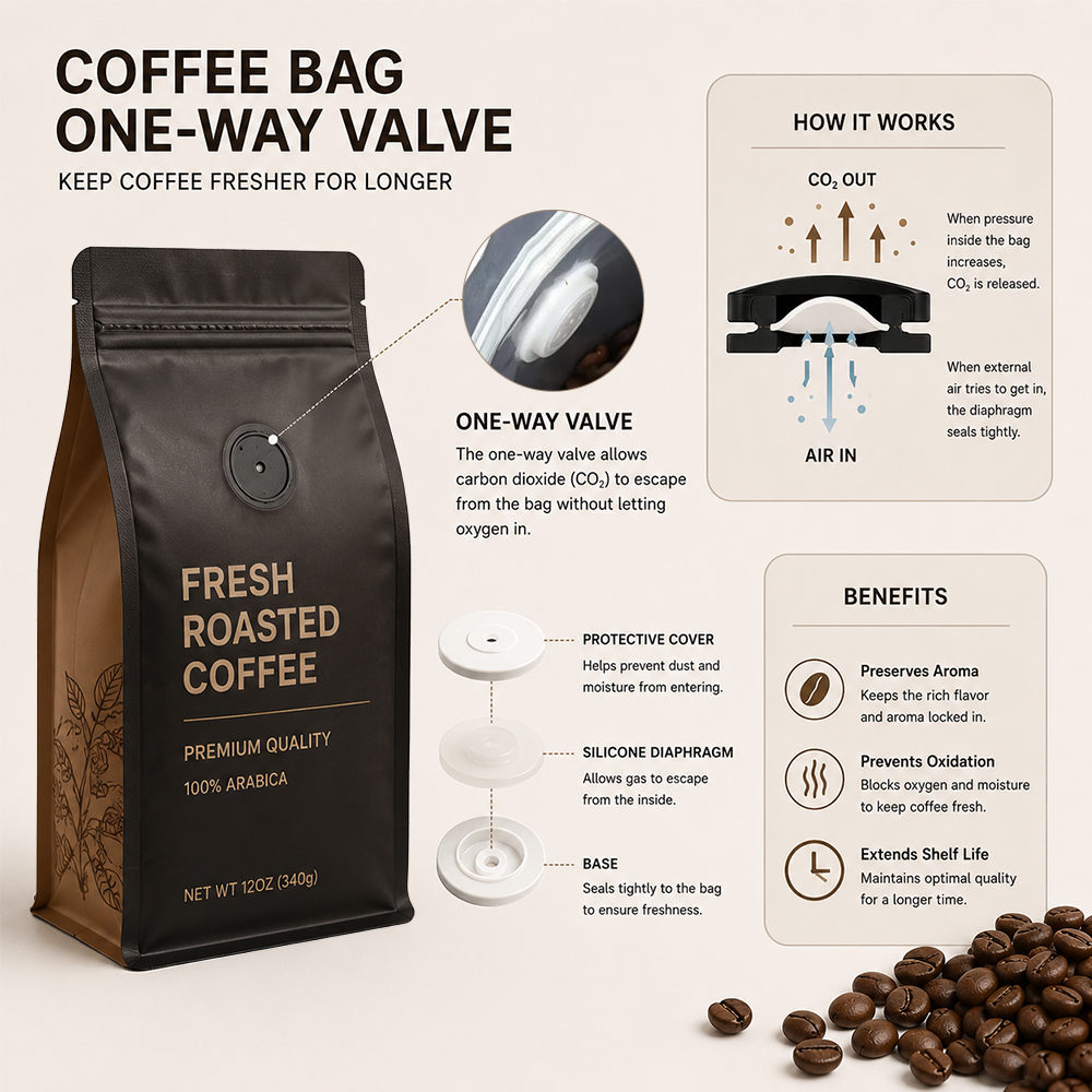 Custom Printed Coffee Packaging Bag Matte Flat Bottom Pouch With Valve and Zipper Luxury Minimalist Coffee Bean Bag